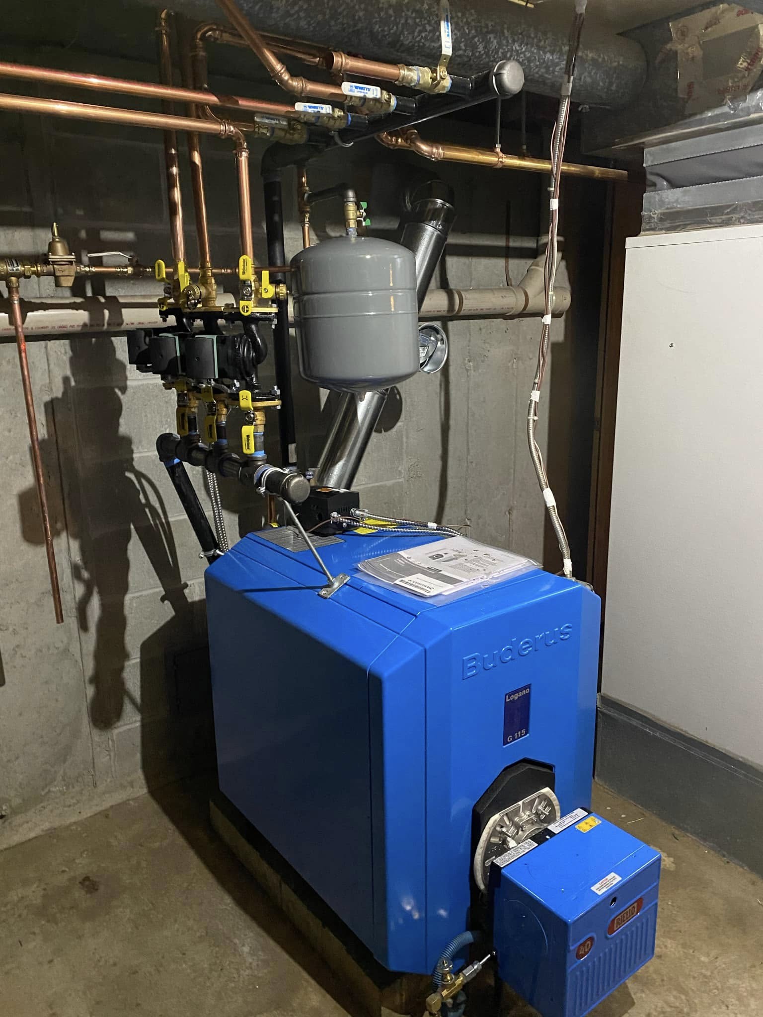 Boiler installation in progress