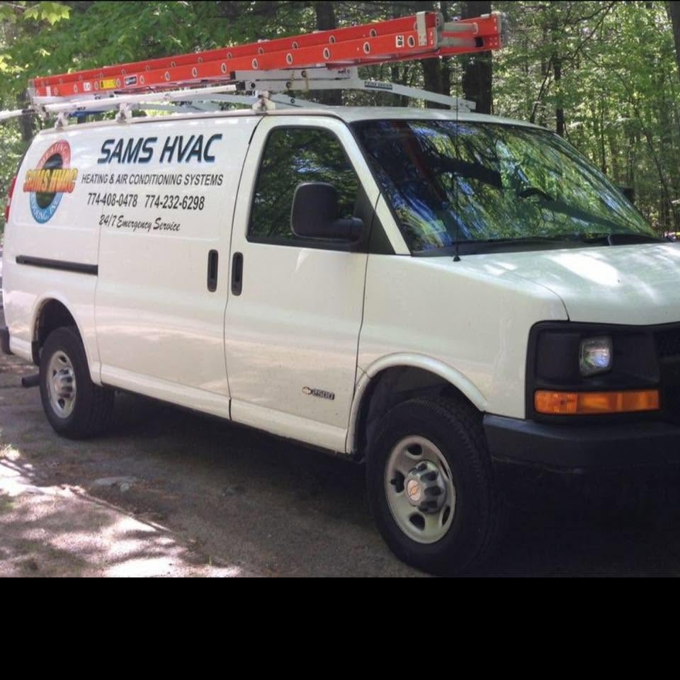Sam's HVAC branded work van