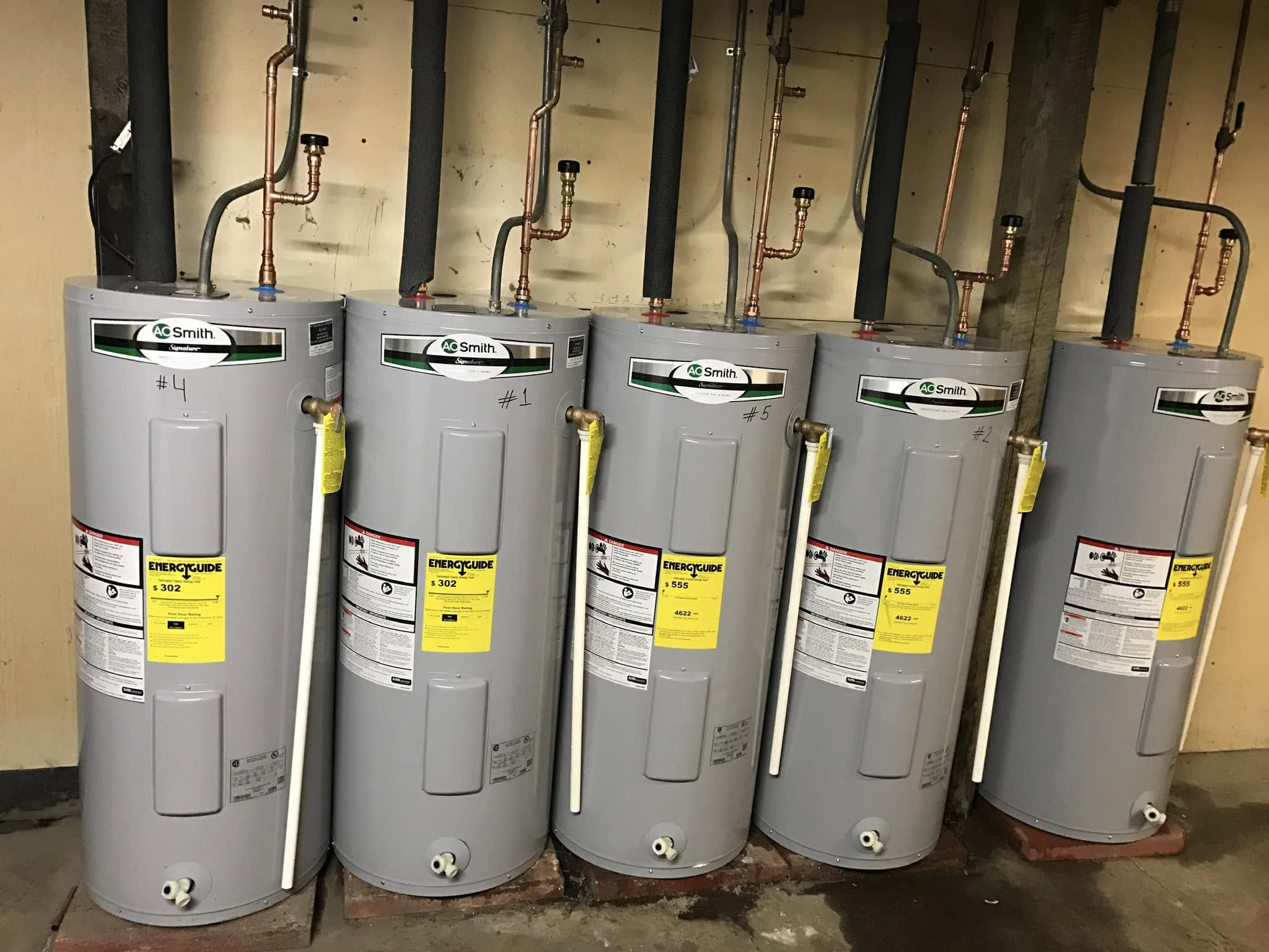 Water heaters piped in by Sam's HVAC